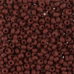 Бисер PRECIOSA 13600 коричневый мат 500 гр. (№10)